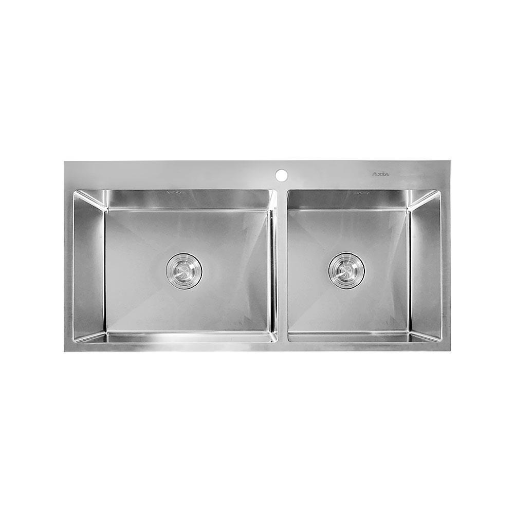 ซิงค์ฝัง 2 หลุม AXIA TRITON 5240 สีเงิน