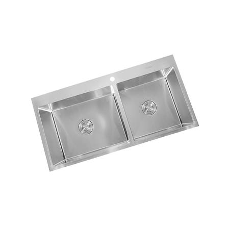 ซิงค์ฝัง 2 หลุม AXIA TRITON 5240 สีเงิน_1