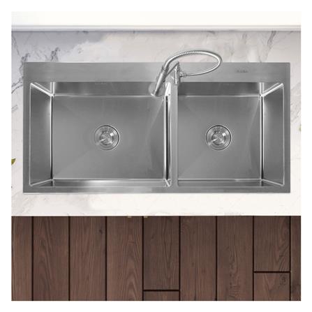 ซิงค์ฝัง 2 หลุม AXIA TRITON 5240 สีเงิน_2