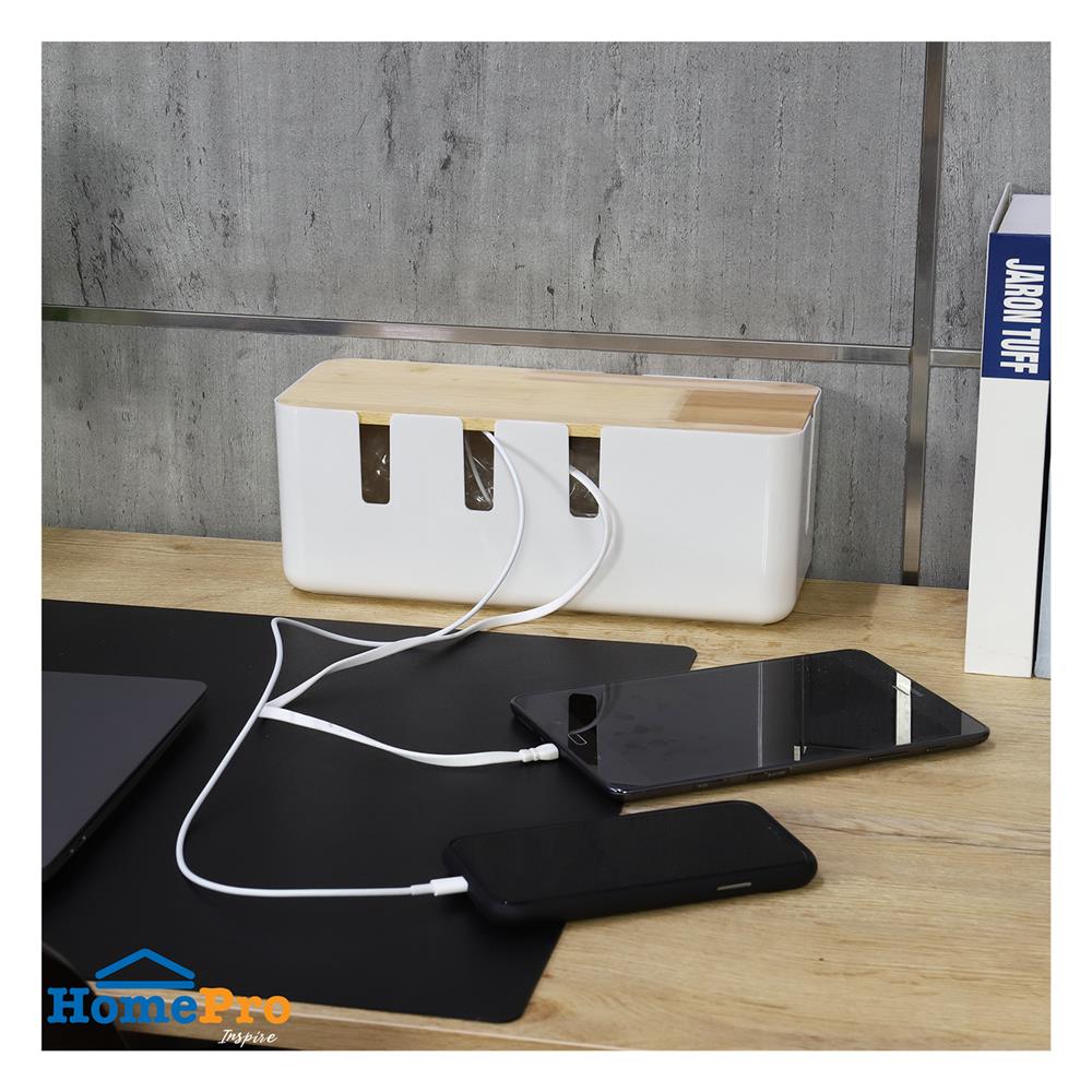 กล่องเก็บสายไฟ STACKO 30.3x12.4x11.6 ซม. สีขาว