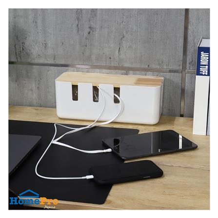 กล่องเก็บสายไฟ STACKO 30.3x12.4x11.6 ซม. สีขาว_3