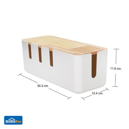 กล่องเก็บสายไฟ STACKO 30.3x12.4x11.6 ซม. สีขาว_5