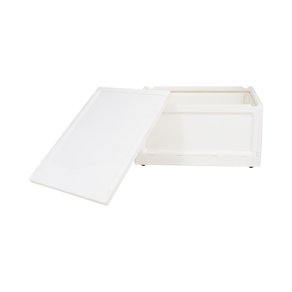 กล่องเก็บของพับได้ STACKO WILL L 48X35.5X24 ซม. สีขาว