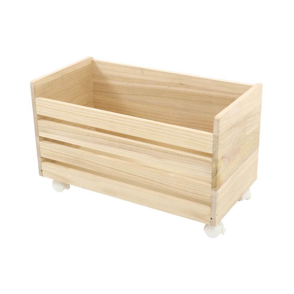 กล่องลังไม้มีล้อ STACKO COZI 60X30X37 ซม. สี NATURAL_0