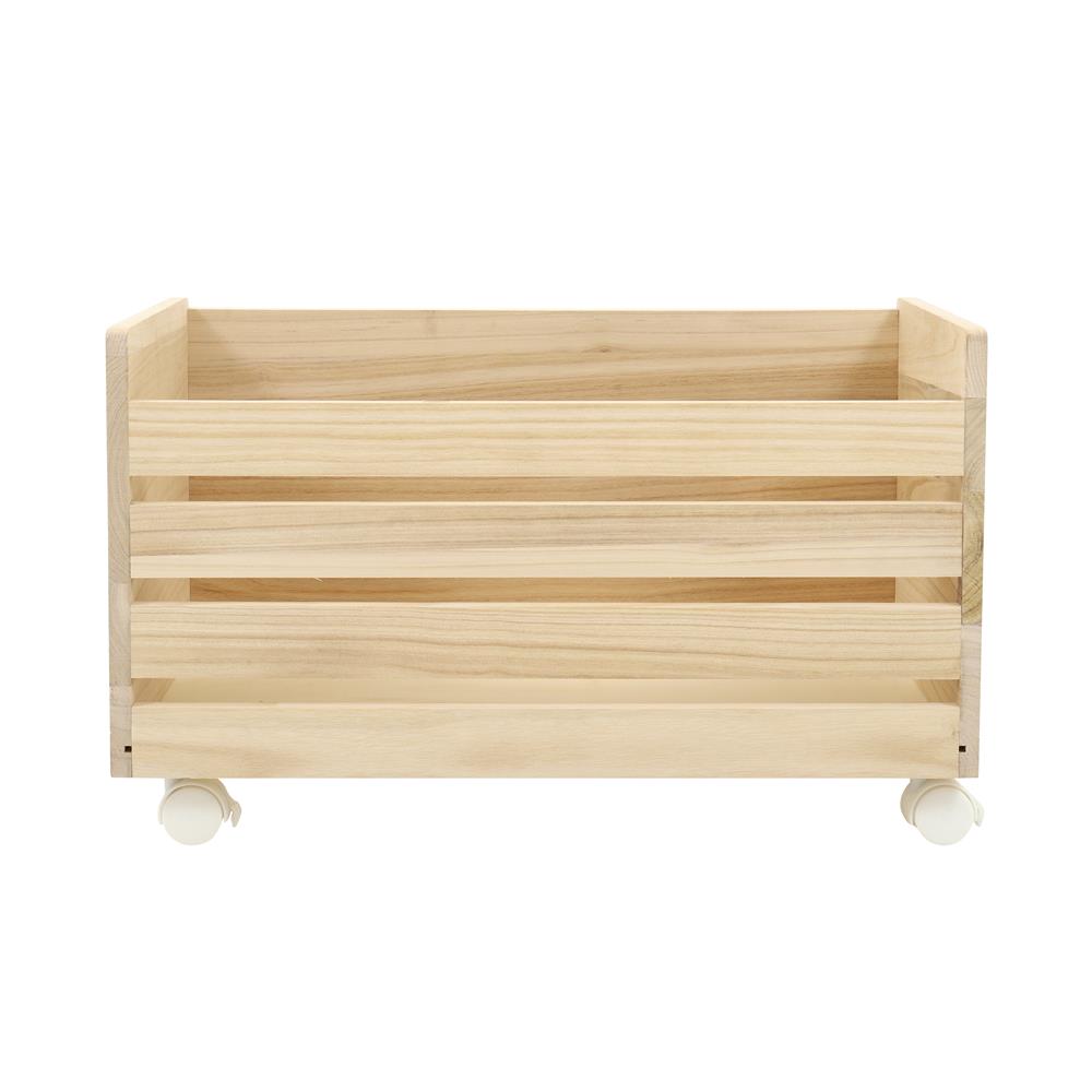 กล่องลังไม้มีล้อ STACKO COZI 60X30X37 ซม. สี NATURAL