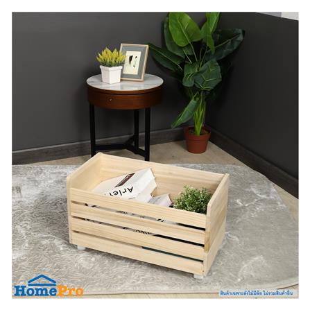 กล่องลังไม้มีล้อ STACKO COZI 60X30X37 ซม. สี NATURAL_5