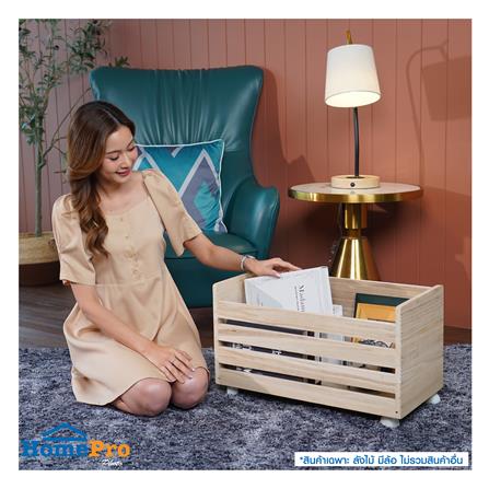 กล่องลังไม้มีล้อ STACKO COZI 60X30X37 ซม. สี NATURAL_6