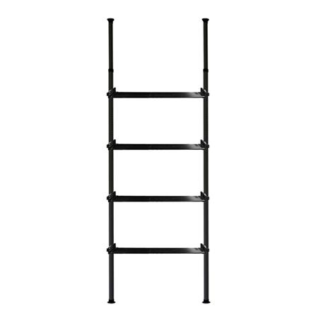 ราวแขวนผ้าปรับระดับได้ 4 ชั้นวาง TUGU R04B 300x85 ซม. สีดำ