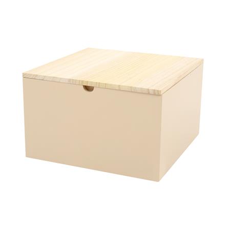 กล่องไม้มีฝา STACKO MERRY L 25X25X15.5 ซม. สีครีม