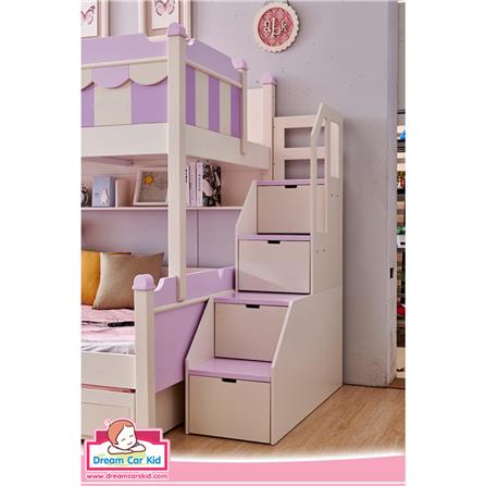 เตียง 2 ชั้น และบันได DREAM CAR KID SPORT KID 912-5 สีขาว/ม่วง_3