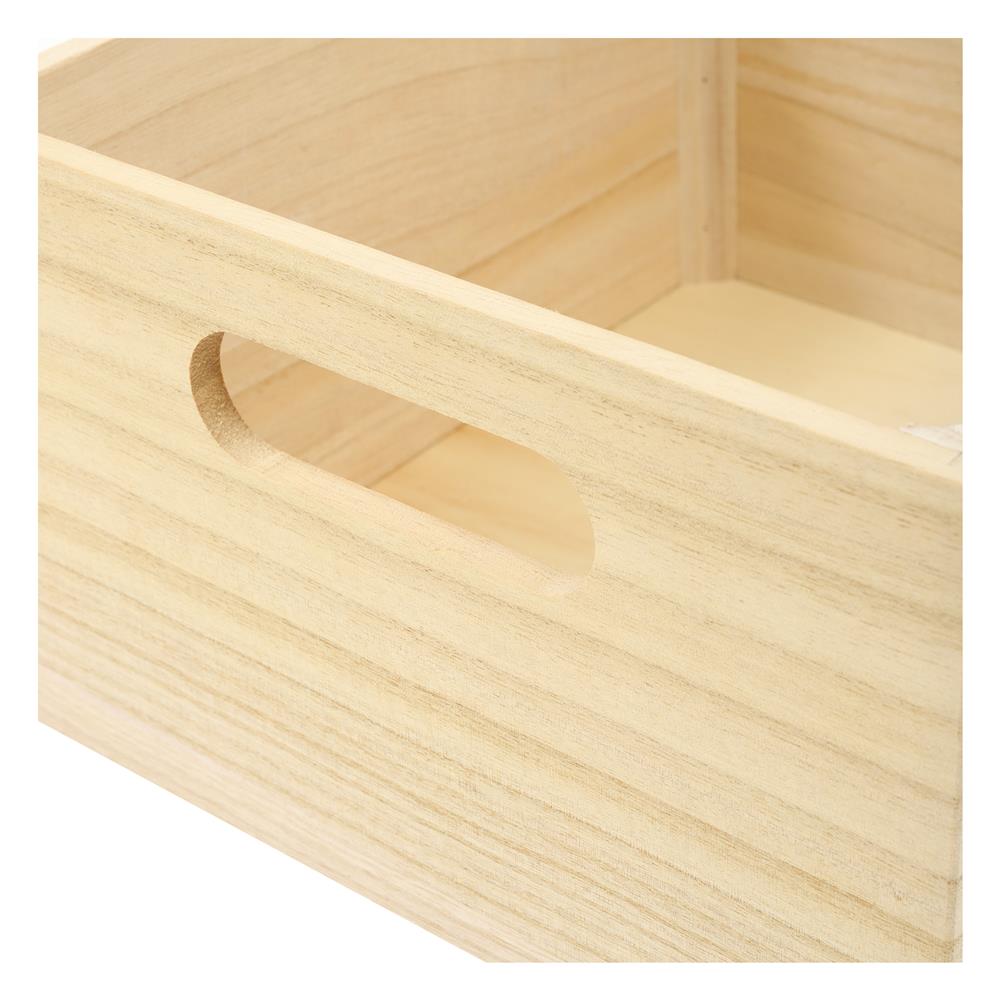 กล่องลังไม้มือจับ STACKO HOME S 25X27X15.5 ซม. สี NATURAL