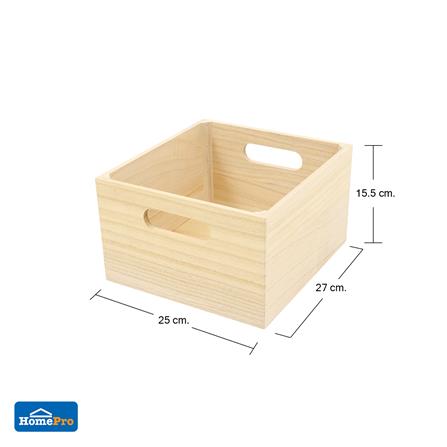 กล่องลังไม้มือจับ STACKO HOME S 25X27X15.5 ซม. สี NATURAL_6