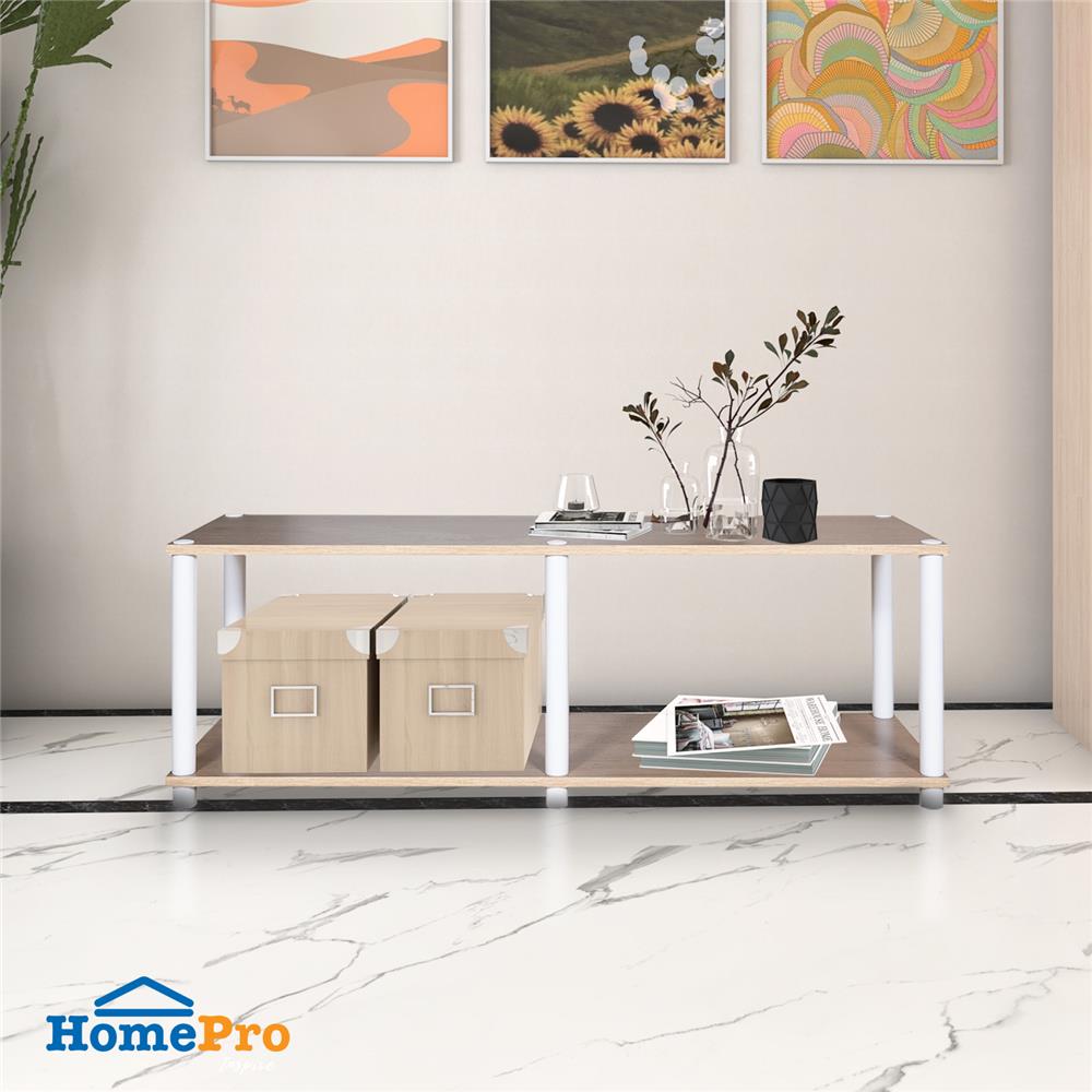 ชั้นวางของ 2 ชั้น ME LIVING ADA 120 ซม. สี NT OAK/ขาว