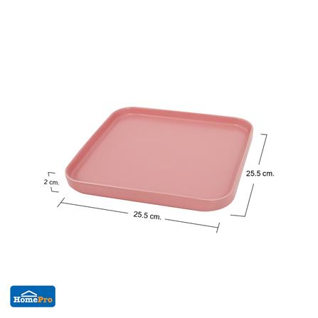 จานเหลี่ยม PORCELAIN 10 นิ้ว KECH SOLID PINK_5