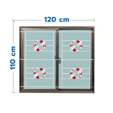 หน้าต่างบานเลื่อน อะลูมิเนียม เหล็กดัด S-S มุ้ง AZLE ลายปลาคาร์ป 120X110 ซม. สีชา_0