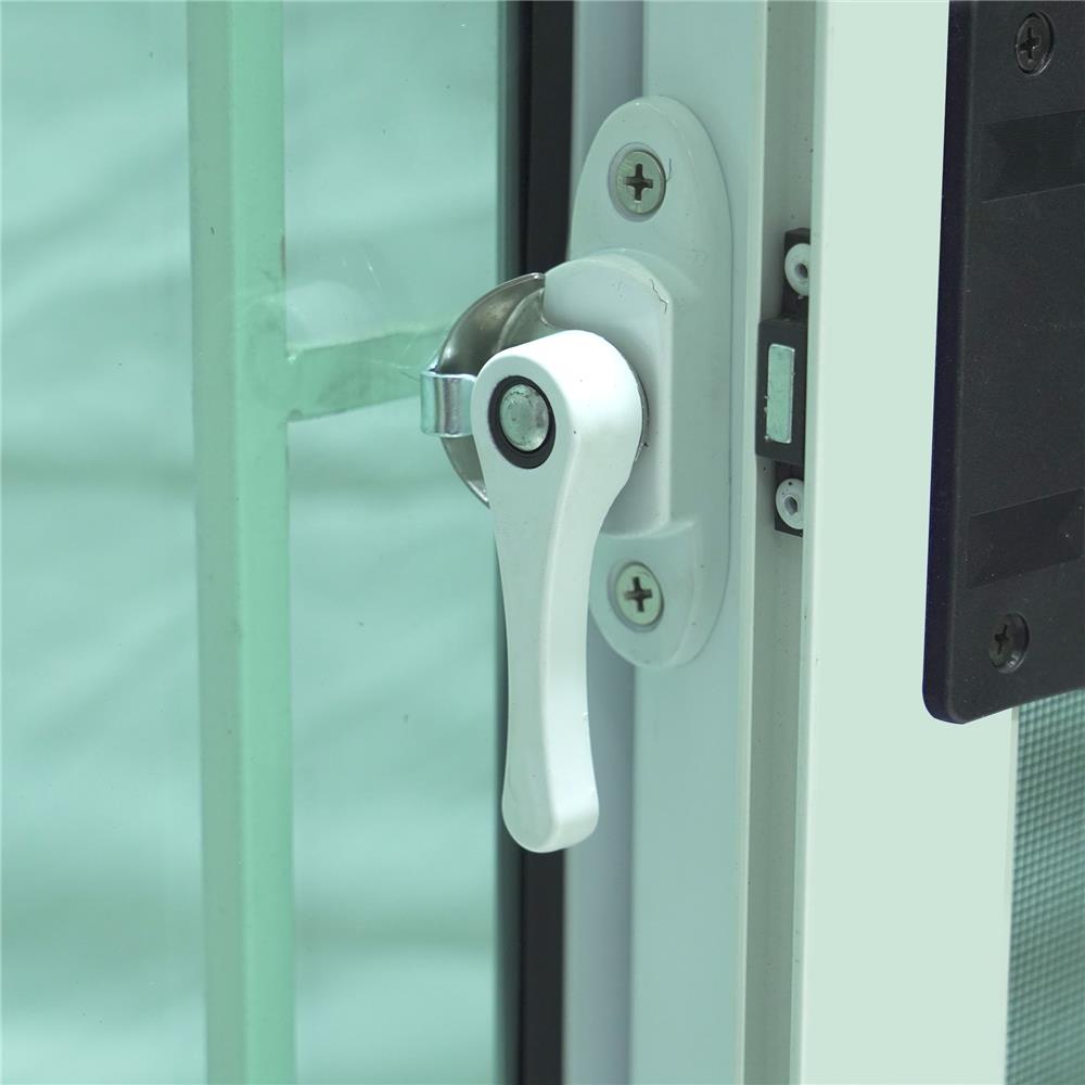 หน้าต่างบานเลื่อน อะลูมิเนียม มุ้ง เหล็กดัด AZLE ลายผีเสื้อ 120X110 ซม. สีขาว