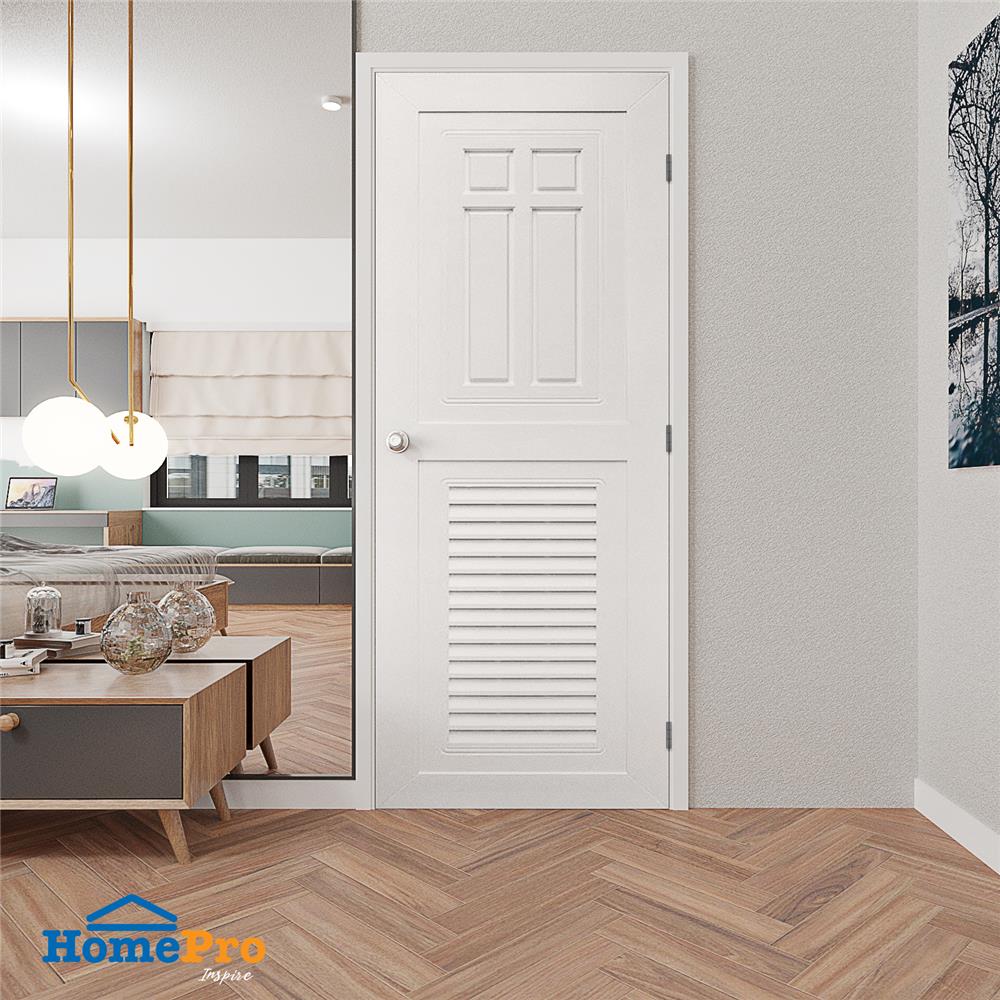 ประตูห้องน้ำ ABS AZLE SD-1 80X200 ซม. สีขาว เจาะลูกบิด