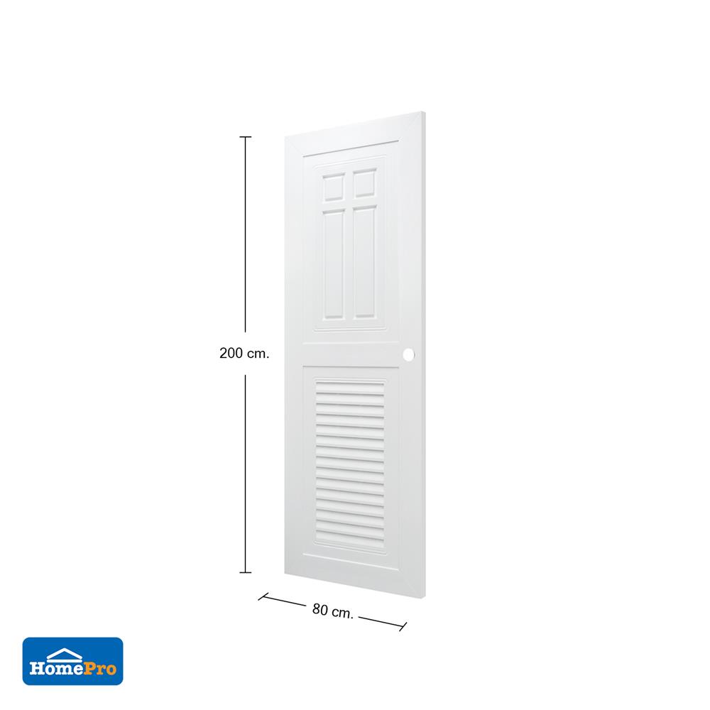 ประตูห้องน้ำ ABS AZLE SD-1 80X200 ซม. สีขาว เจาะลูกบิด