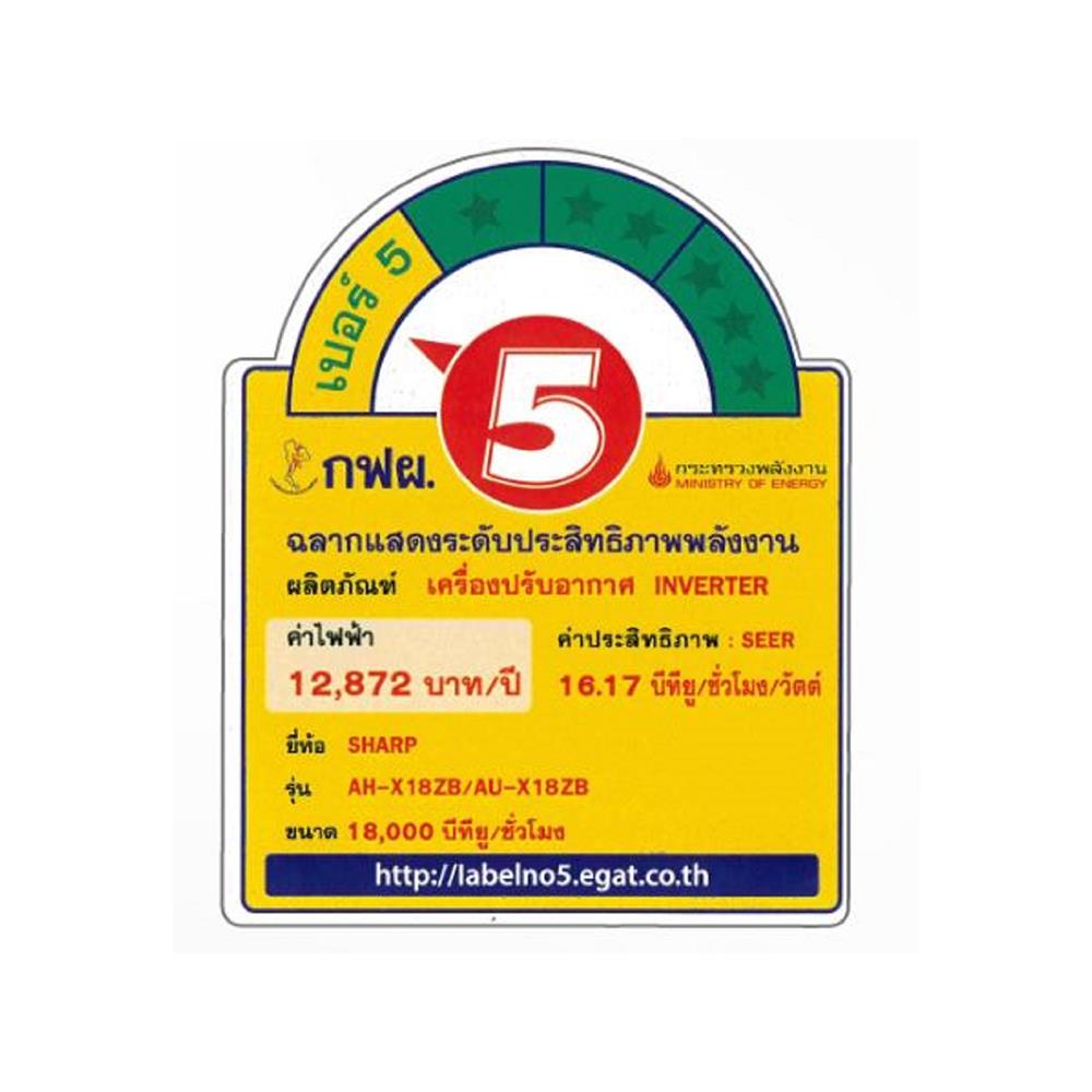 แอร์ผนัง SHARP AH-X18ZB 18000 บีทียู อินเวอร์เตอร์