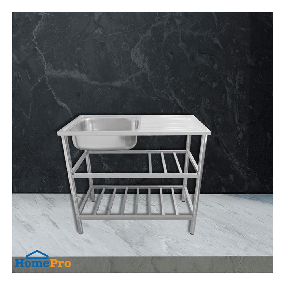 ซิงค์ขาตั้ง 1 หลุม 1 ที่พัก AXIA PP ST 10050 สีเงิน