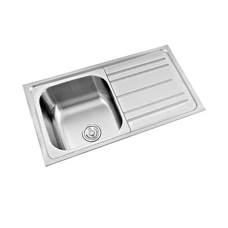 ซิงค์ฝัง 1 หลุม 1 ที่พัก AXIA PP 10050 สีเงิน_1