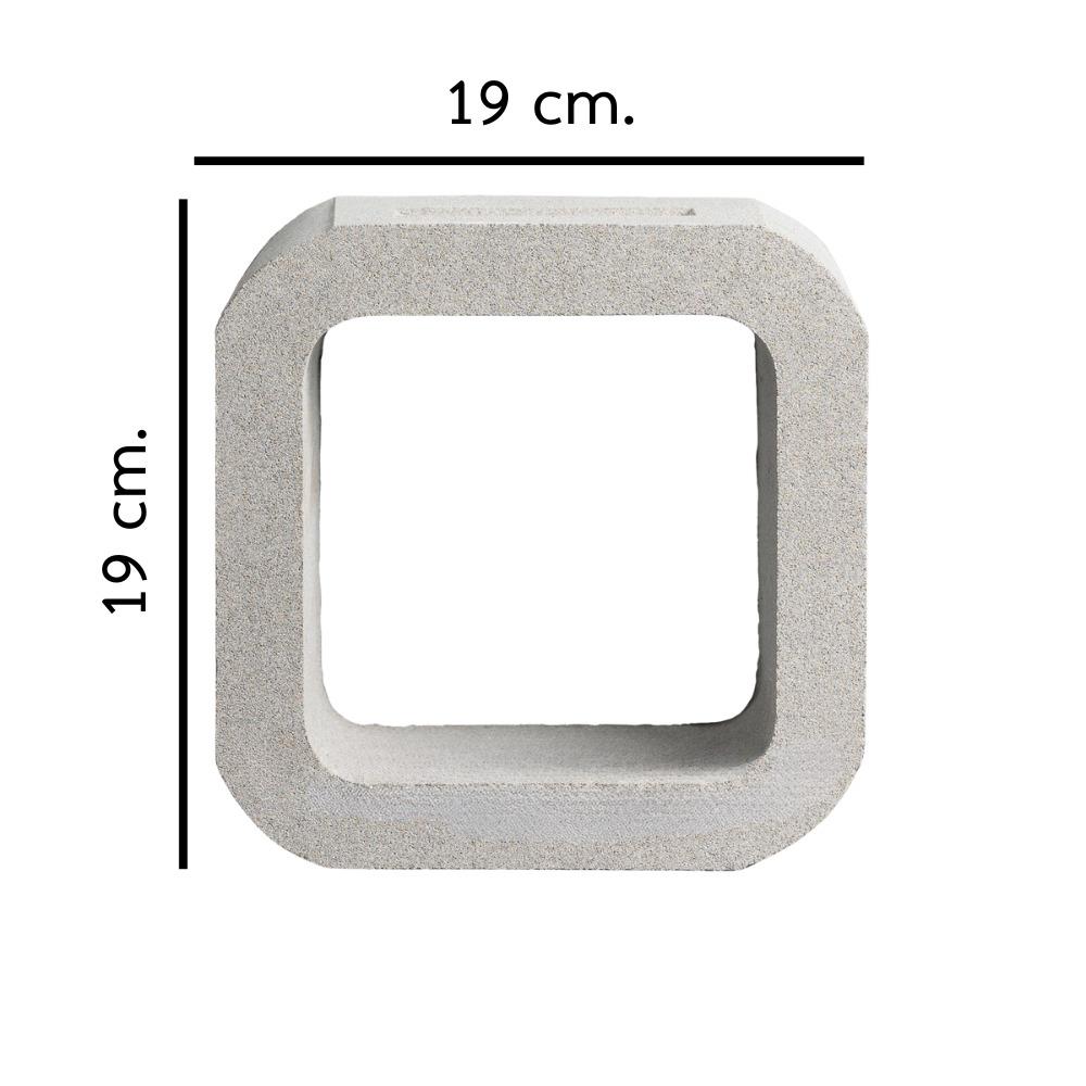 บล็อกช่องลม VBLOCK ลายสี่เหลี่ยมมุมโค้ง 19x19x9 ซม.