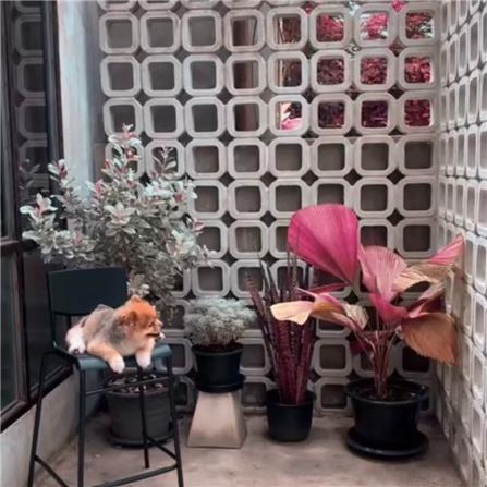 บล็อกช่องลม VBLOCK ลายสี่เหลี่ยมมุมโค้ง 19x19x9 ซม._1