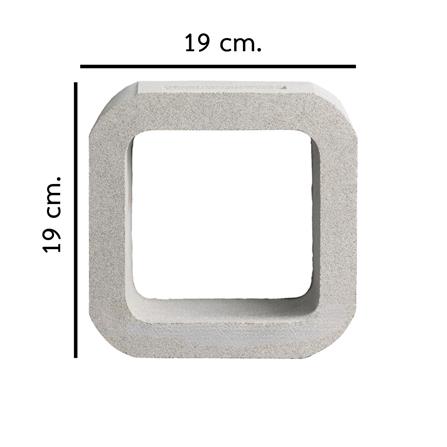 บล็อกช่องลม VBLOCK ลายสี่เหลี่ยมมุมโค้ง 19x19x9 ซม._3