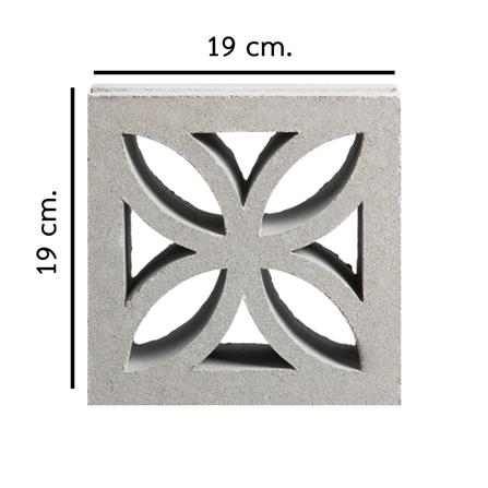 บล็อกช่องลม VBLOCK ลายดอกหญ้า 19x19x9 ซม._3