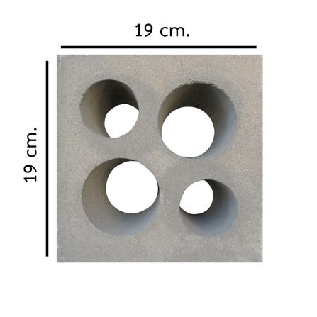 บล็อกช่องลม VBLOCK ลายบับเบิ้ล 19x19x9 ซม._1
