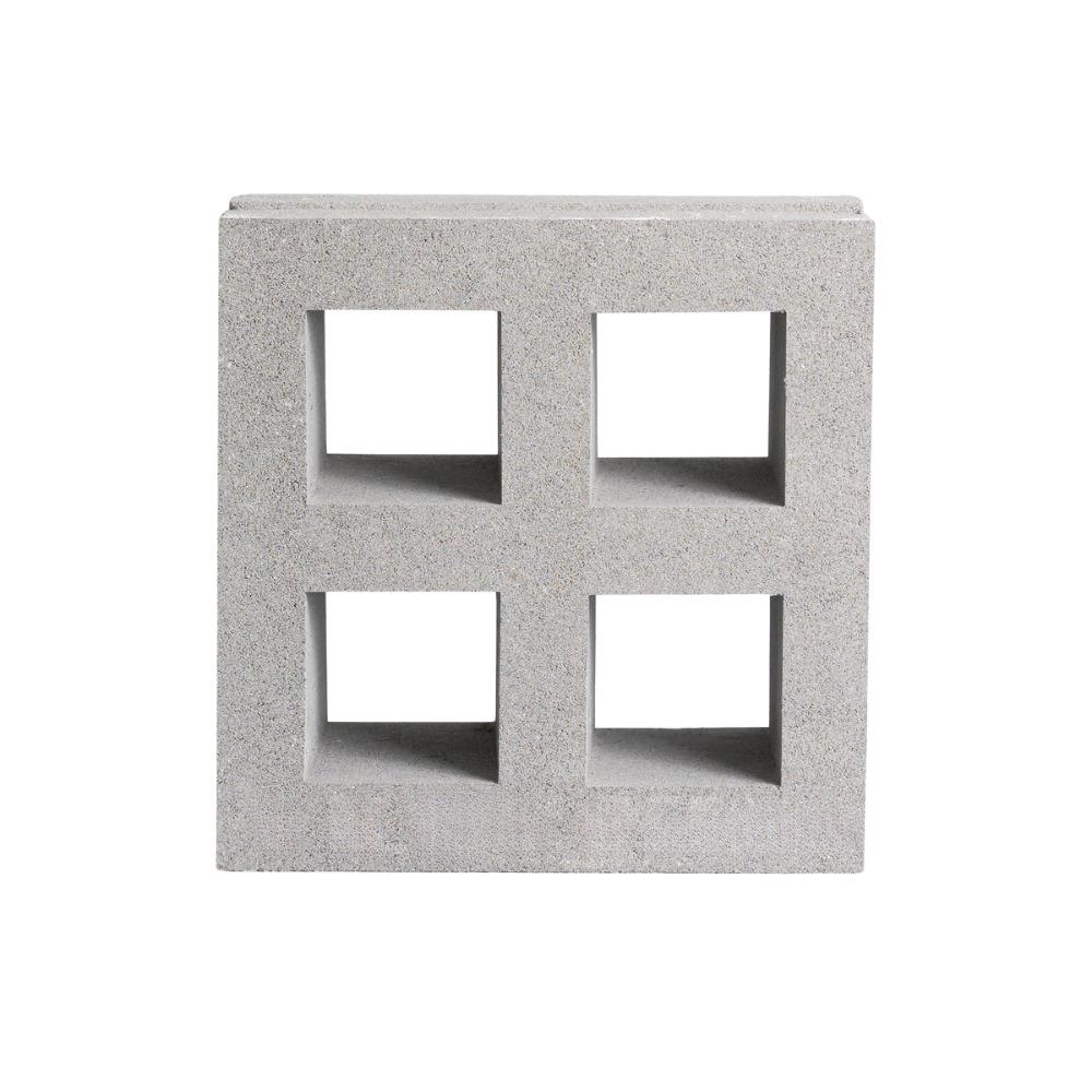 บล็อกช่องลม VBLOCK ลายสี่เหลี่ยมสี่ช่อง 19x19x9 ซม.