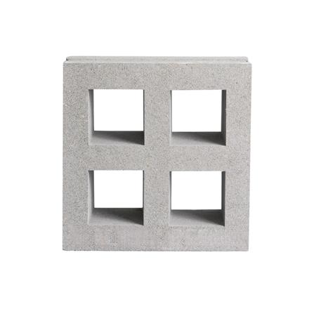 บล็อกช่องลม VBLOCK ลายสี่เหลี่ยมสี่ช่อง 19x19x9 ซม.