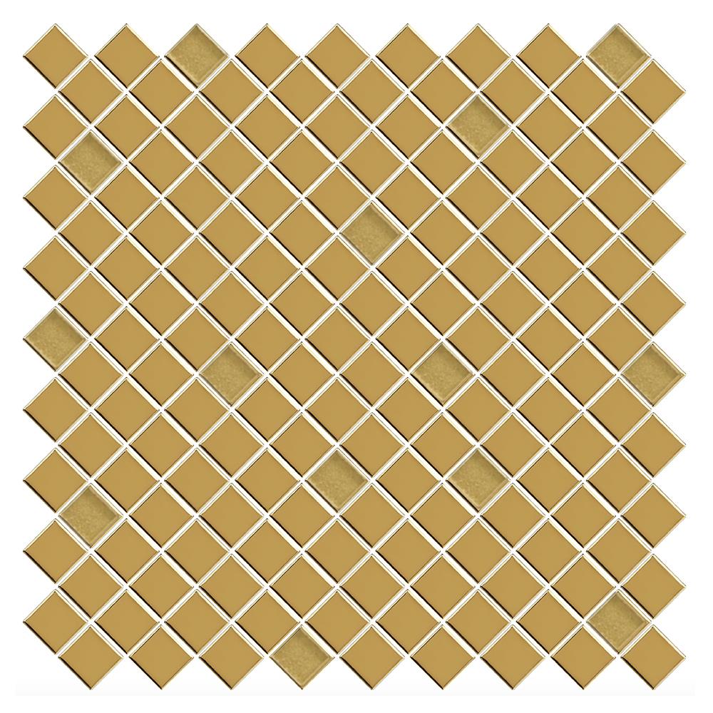 โมเสคแก้ว 30x30 ซม. Glascera MS-HIU-0001 ยูนิค โกลด์