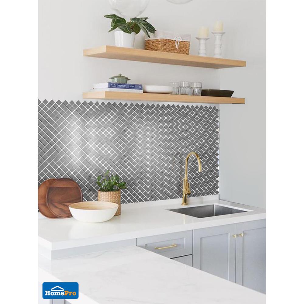 โมเสคแก้ว 30x30 ซม. Glascera MS-HIU-0002 ยูนิค เงิน