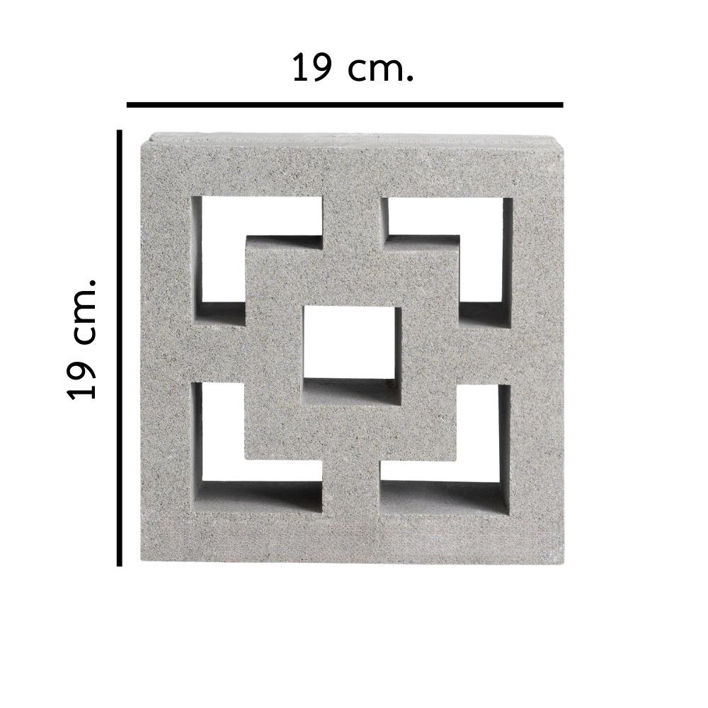 บล็อกช่องลม VBLOCK ลายเหลี่ยมจีน 19x19x9 ซม.