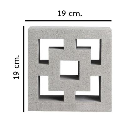 บล็อกช่องลม VBLOCK ลายเหลี่ยมจีน 19x19x9 ซม._3
