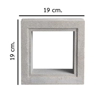 บล็อกช่องลม VBLOCK ลายสี่เหลี่ยมพลัส 19x19x9 ซม._3