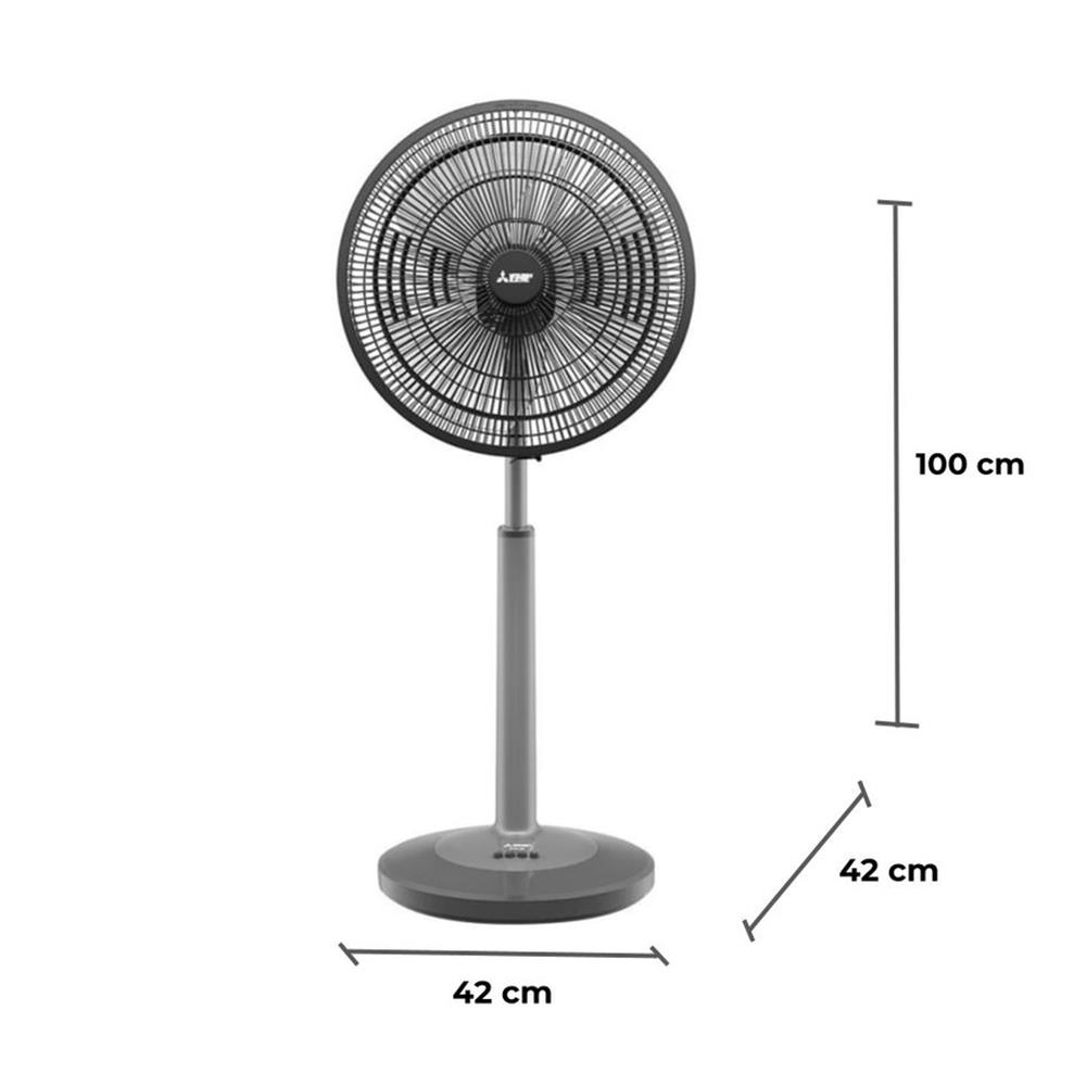 พัดลมสไลด์ 18 นิ้ว MITSUBISHI R18A-GB CY-GY สีเทา