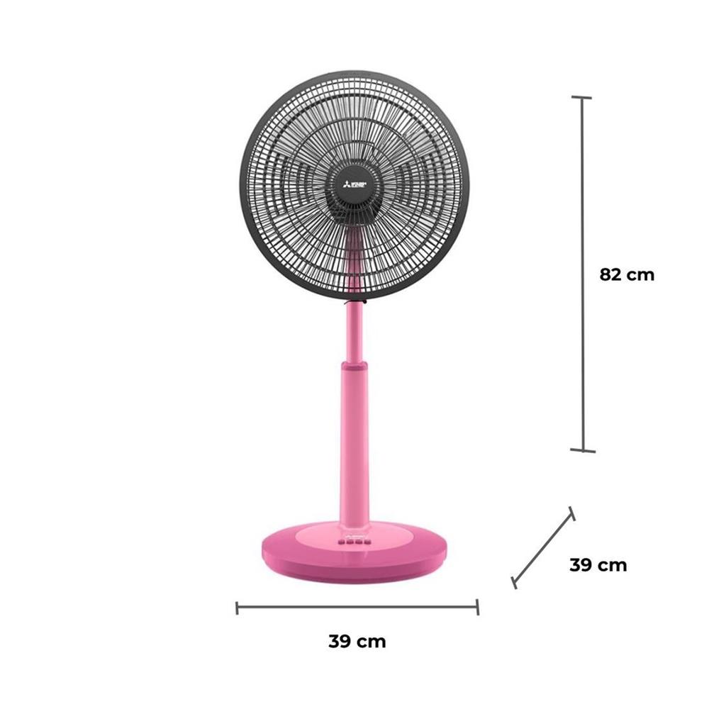 พัดลมสไลด์ 16 นิ้ว MITSUBISHI R16A-GB SF-RS สีชมพู