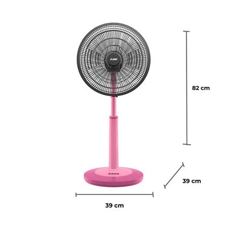 พัดลมสไลด์ 16 นิ้ว MITSUBISHI R16A-GB SF-RS สีชมพู_2
