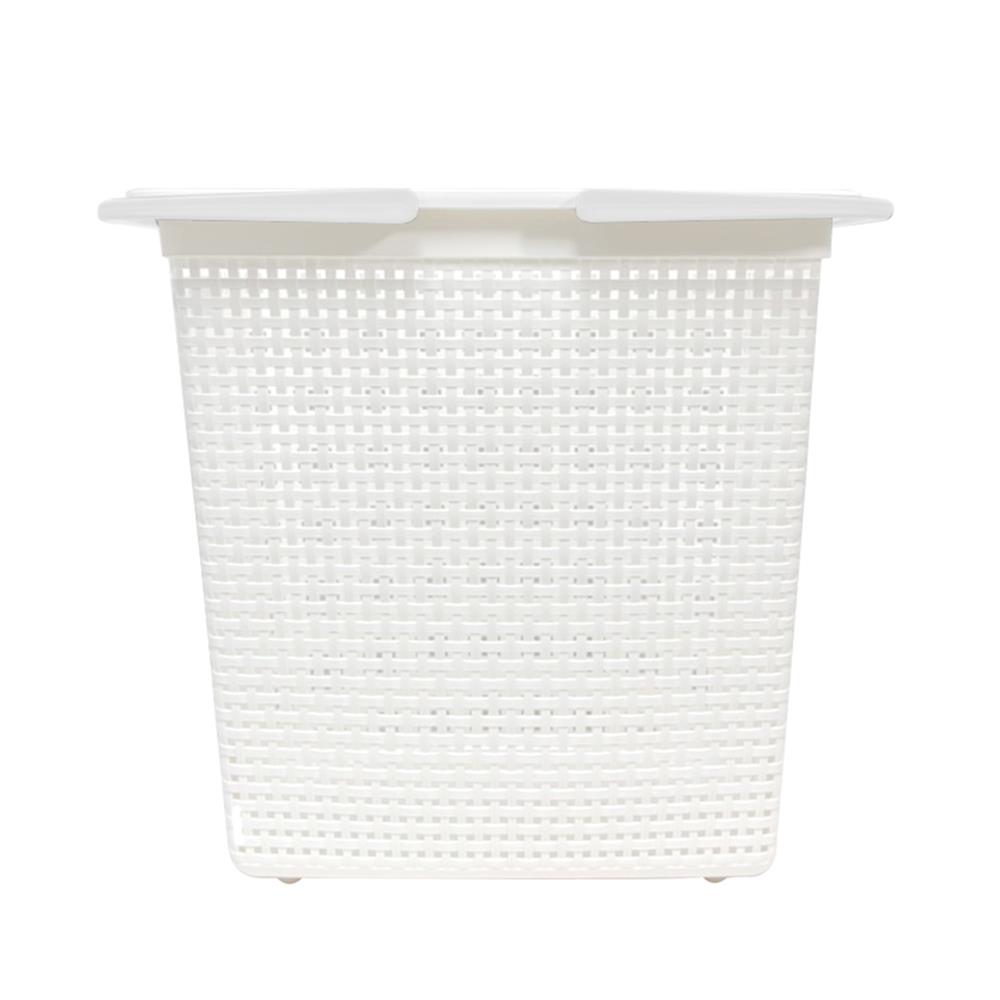 ตะกร้าผ้าเหลี่ยมหูหิ้ว DKW IN SPACE HH-1130 สีขาว