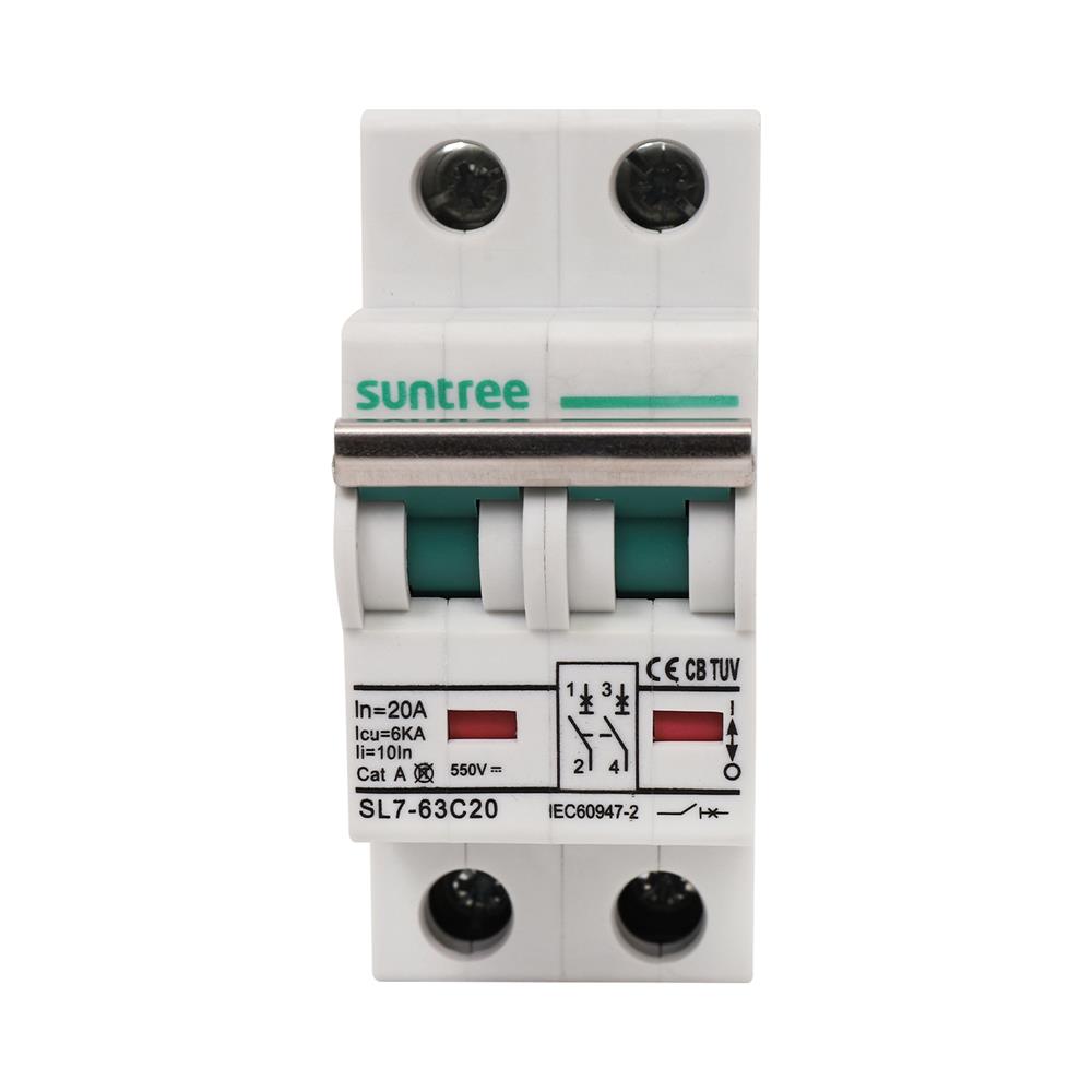 เซอร์กิตเบรกเกอร์ DC TRANSPOWER 20 แอมป์ 2 โพล 550 โวลต์