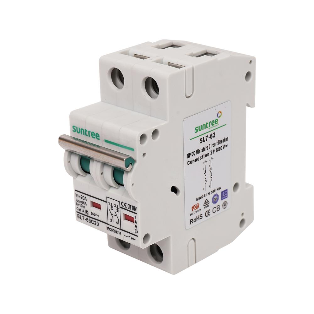 เซอร์กิตเบรกเกอร์ DC TRANSPOWER 20 แอมป์ 2 โพล 550 โวลต์