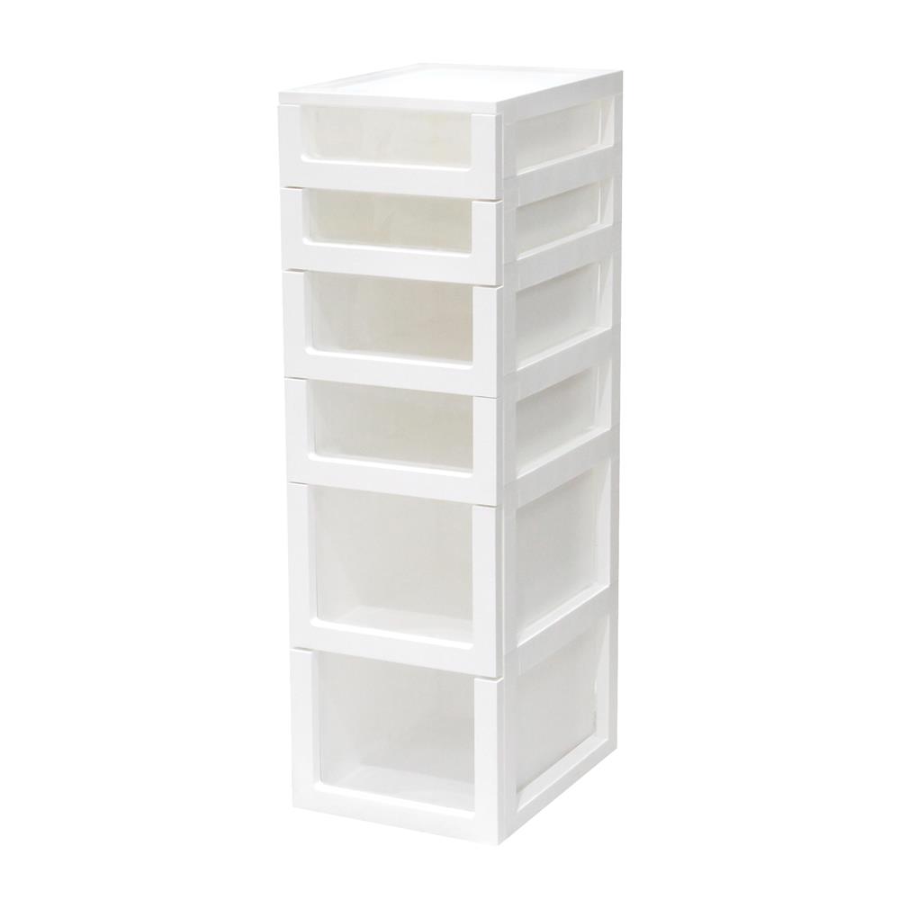 ตู้ลิ้นชัก 6 ชั้น STACKO COUPLE 32X42X101 ซม. สีขาว