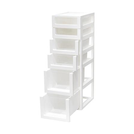 ตู้ลิ้นชัก 6 ชั้น STACKO COUPLE 32X42X101 ซม. สีขาว_2