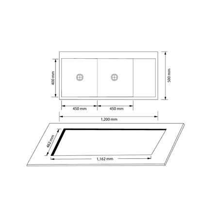 ซิงค์ฝัง 2 หลุม 1 ที่พัก LUCKY FLAME EUS-1252D สีเงิน_3