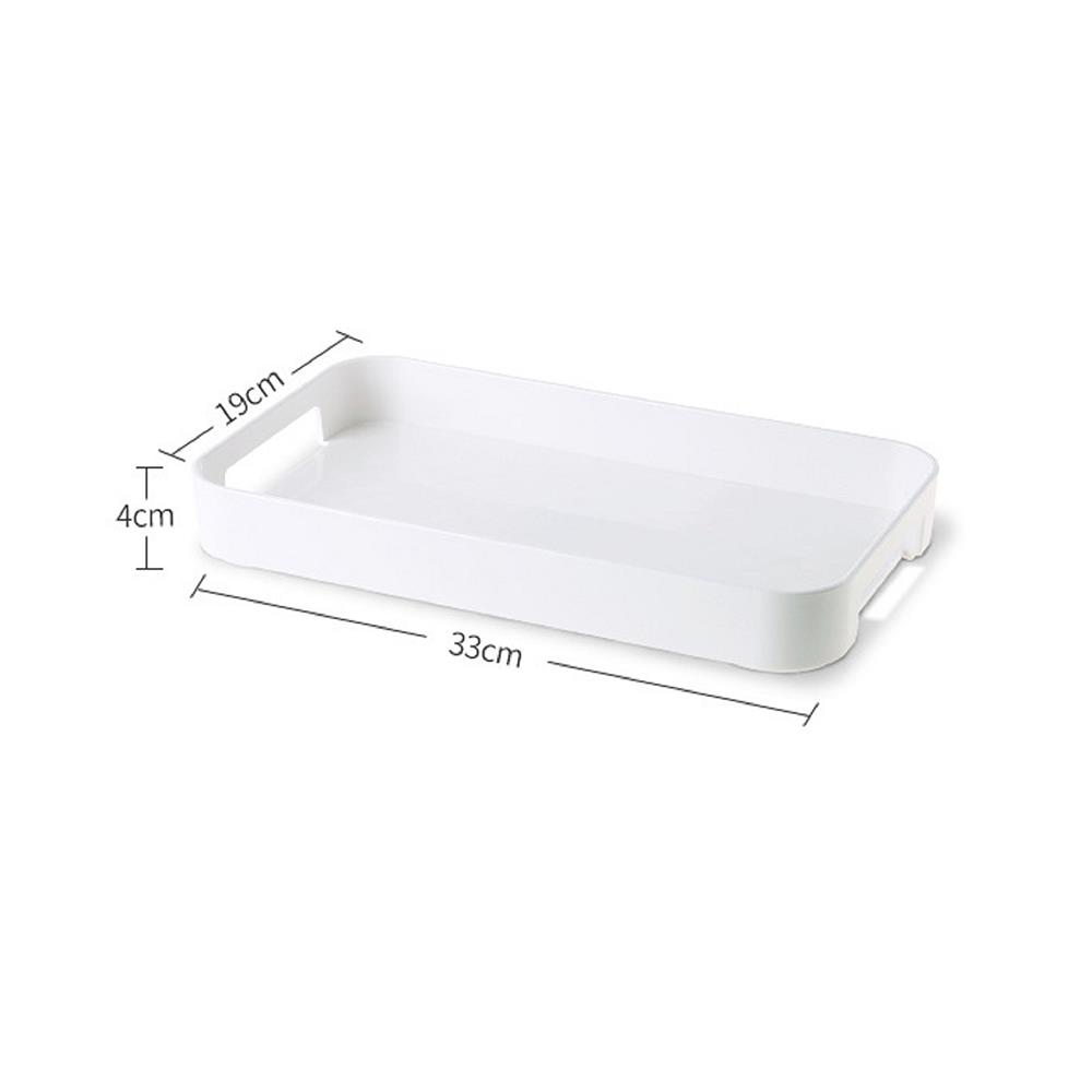 ถาดพลาสติกเหลี่ยมหูจับ 2 ข้าง 7 นิ้ว KECH สีขาว
