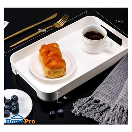 ถาดพลาสติกเหลี่ยมหูจับ 2 ข้าง 7 นิ้ว KECH สีขาว_5