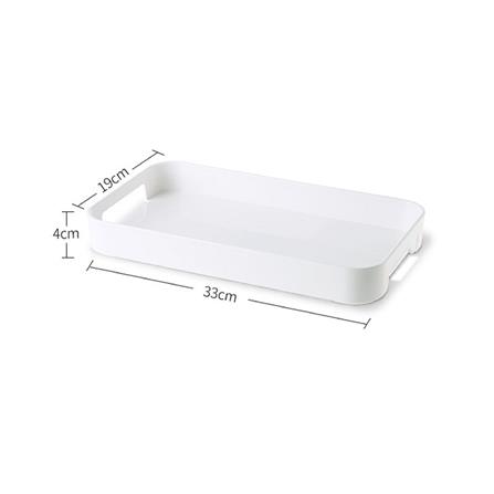 ถาดพลาสติกเหลี่ยมหูจับ 2 ข้าง 7 นิ้ว KECH สีขาว_6