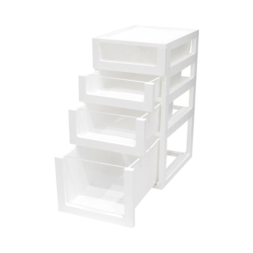 ตู้ลิ้นชัก 4 ชั้น STACKO COUPLE 32X42X63 ซม. สีขาว
